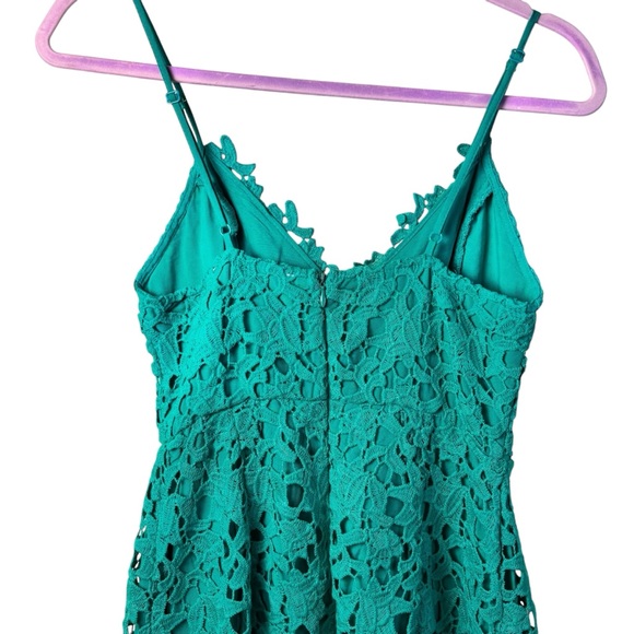 Astr The Label Teal Green Lace A-Line Midi Dress Size Small - Picture 6 of 11